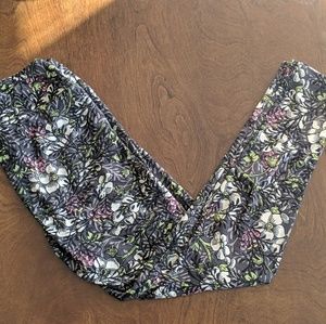 LuLaRoe Leggings-OS-Black & Bright Floral